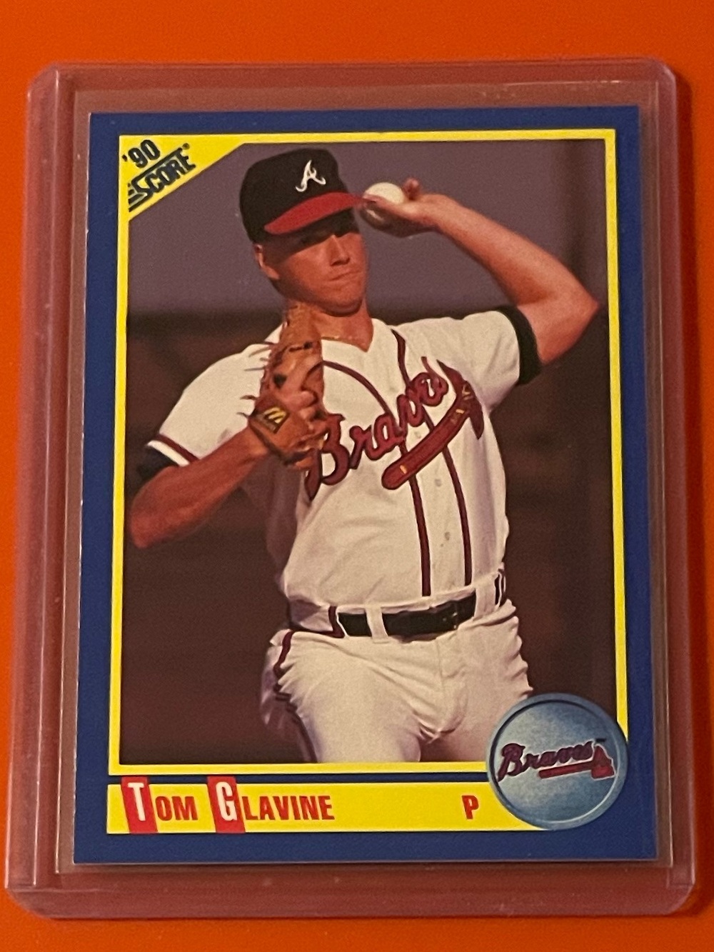 Tom Glavine #481 1990 Score Baseball Trading Card